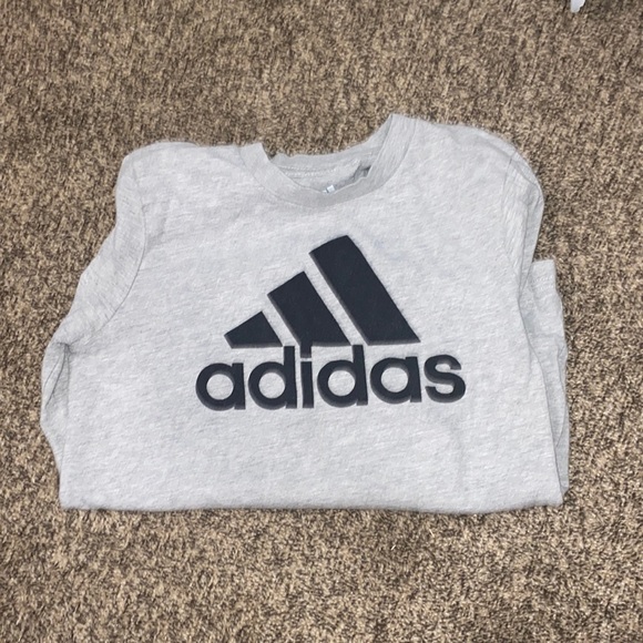 Gray adidas long sleeve shirt size 6 - Picture 1 of 2